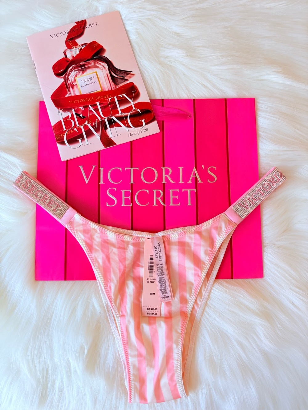 🩷🩷Victoria’s Secret logo shine strap panty (M)🩷🩷